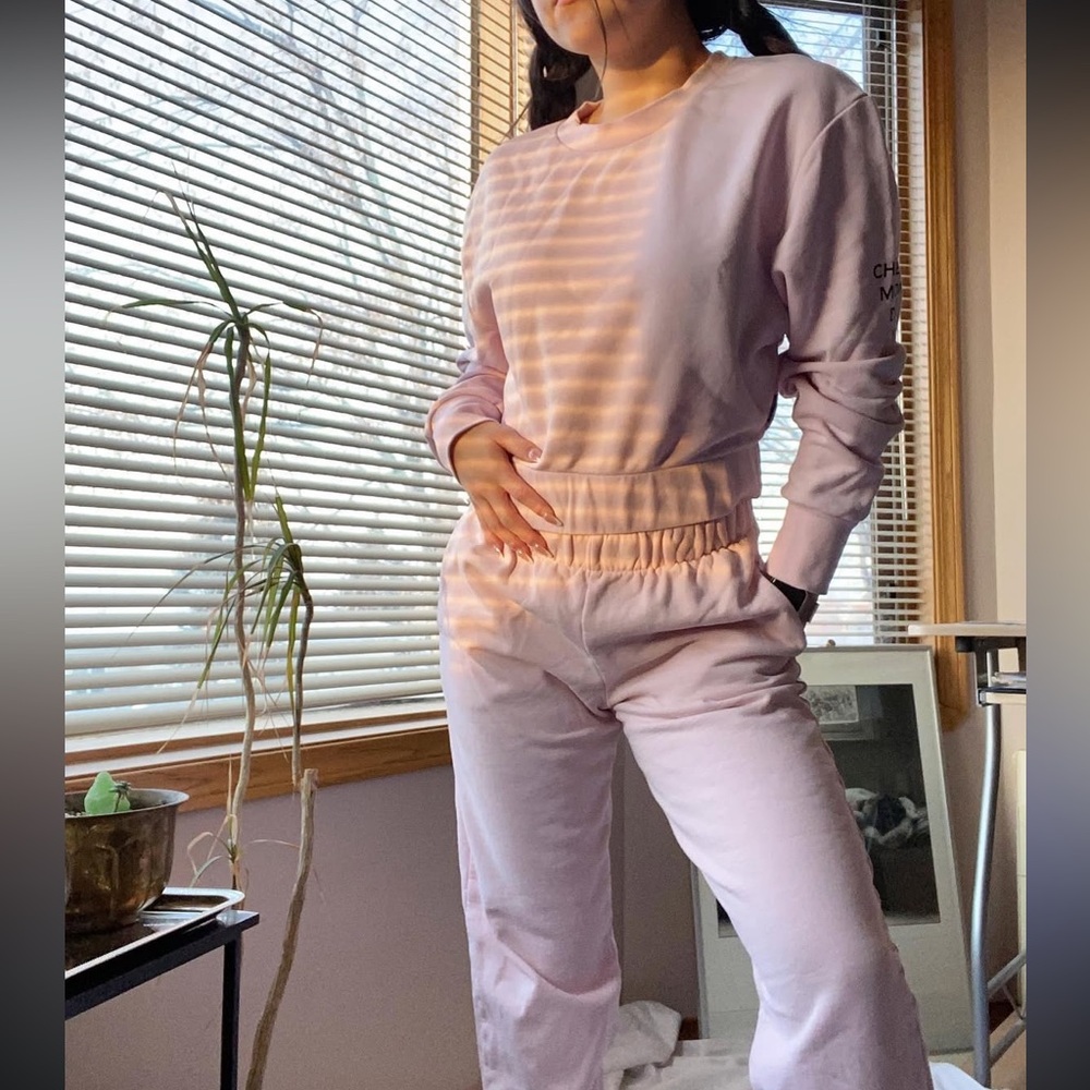 Cheap Monday soft cropped crewneck long sleeve sweater